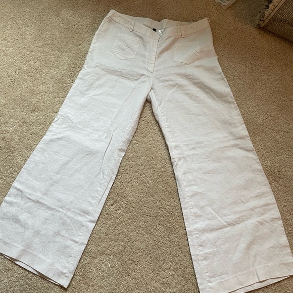 Beautiful white pants.. beautiful for the beach 100% linen ! - Picture 2 of 2